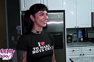 Stepdad punishes tattooed aurora anarchy over her body art conundrum with hard pussy fuck