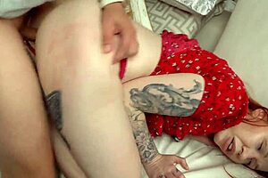 Step Mom Sucks Step Son's Dick as Santa Before Huge Tits Creampie Wish