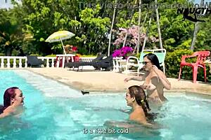 i love watching latina milf lesbians lick curvy asses poolside