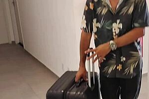 tiffany montovani's brother-in-law arrives with tiny girl in suitcase and rams bbc into her virgin pussy