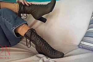 Kinky Milf Slave Begs for Boot Domination and Heel Fetish Submission!