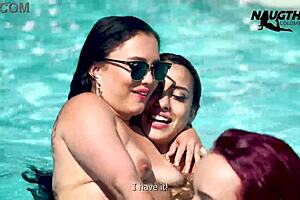 i love watching latina milf lesbians lick curvy asses poolside
