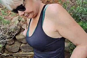 sexy mature couple doggystyle in forest excerpt