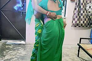 Horny Indian desi bhabhi bends over doggystyle for big cock hardcore pounding