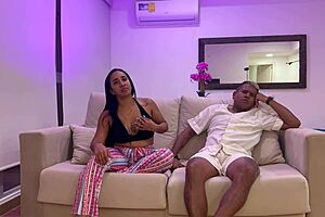 Stepmom Gulps Stepson's Monster Cock Cumshot Creampie