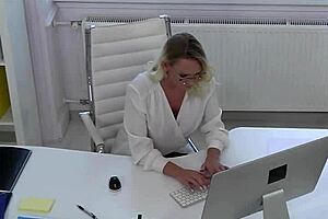 nina's awesome secretary skills in lingerie heels got me hard uh