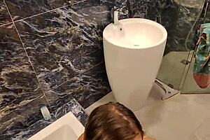 i crave duo anal in glass bathroom of this stunning villa