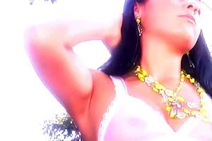 beach beauty's pussy takes two cocks deep