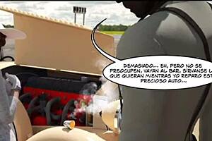 Wife cheats hubby honeymoon style comic blowjob!