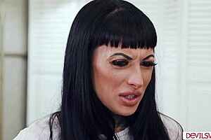 tattooed milf bff tribbing shaved pussy uh so wet together