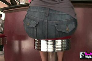 Young teen mommy milf seduces with big tits blowjob and lesbian licks