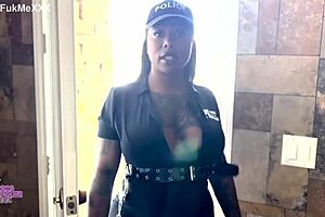 gogo rocks police cosplay. ebony milf big tits fucked homemade monster bbc creampie ass