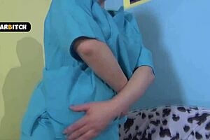 Milf Doctor Swallows Young Stud's Massive Cum Load