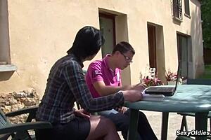 sexy french housewife lucie luke anal pounded garden outdoor