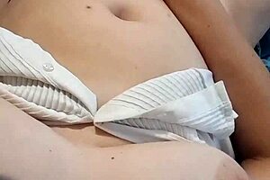 Milf secretary masturbates big naturals outside!!