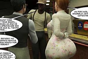 Wife cheats hubby honeymoon style comic blowjob!