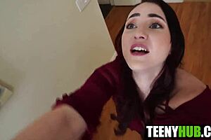 Virgin Goth Doxy's Panties Drip Cream While Teasing Her Petite Milf Curves