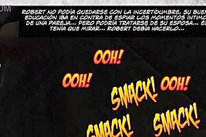 Wife cheats hubby honeymoon style comic blowjob!