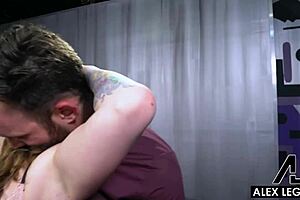 Crystal Taylor Gobbles Alex Legend's Thick Cock Deepthroat Big Tits Milf Action