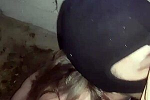 my french slave maid endures outdoor training bondage flashing and hard face fucking humiliation