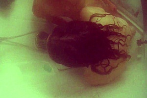 bbw wife showers then bends for doggystyle tit bouncing sex.