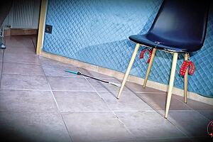 dominantrix redcat edges her bound fan's cock in heels then ruins his massive orgasm moanfest