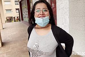 putalocura catches innocent chubby latina dessy for hot bedroom sex and cum swallow