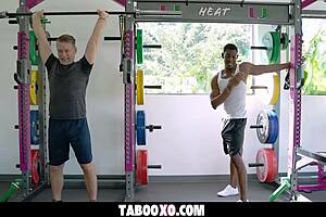 stepmom cory chase fucks stepson and black friend hard together!