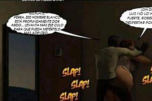 Wife cheats hubby honeymoon style comic blowjob!