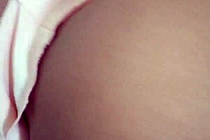 hot brunette milf plays with her huge natural tits and wet pussy solo