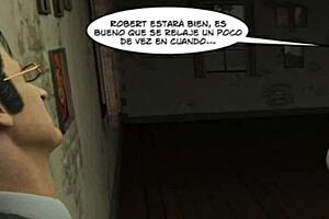 Wife cheats hubby honeymoon style comic blowjob!