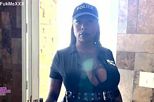 gogo rocks police cosplay. ebony milf big tits fucked homemade monster bbc creampie ass