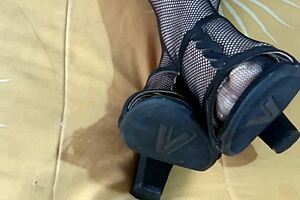 My Pubic Hair Peeks from Panties Turning Husband's Friends On Wildly