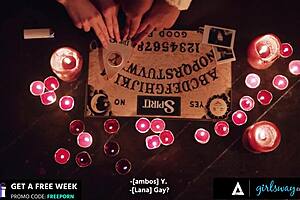 goth lana summons milf penny barber with august skye's lesbian licks 😈👭🔮