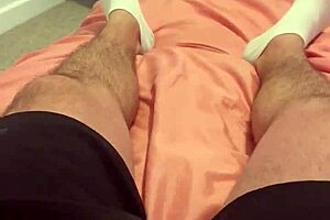 stepmom visits stepson's room in new outfit plays with huge cock