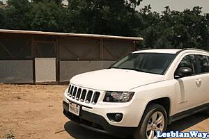 big tits milf laps cute lesbian's trimmed pussy