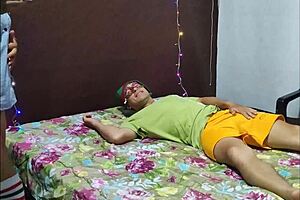 stepmom's christmas glory hole tempts stepson cock deep