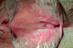 Her pink shaved pussy craves hot cock and thick cum loads