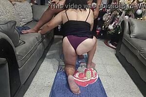 Rich 70yo chubby neighbor milf blows fat cock creampie finish