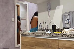 hot latina milf gostosa kitchen blowjob big cock pussy interview fishnets big clit glamour