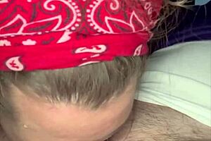 Trailer Trash Slut Goes Topless in Car for Public Facial After Long Blowjob