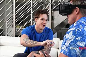 Step Mom Dares Fuck While Step Dad Watches VR