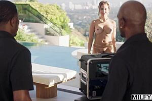 melissa stratton that sexy blonde milf housewife takes two huge bbc's at once in double team