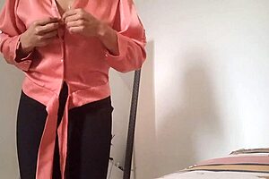 Latina Stepmom Strips Naked Before Work and Fingers Dripping Pussy