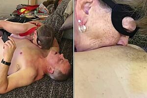 granny carmen as elastigirl superhero cosplay gives deep cock sucking skills