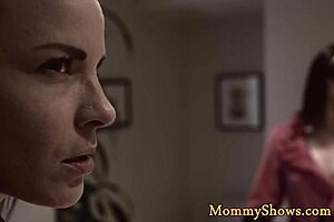 Dyke Milf Strapon Pounds Stepdaughter's Tight Holes In Passionate Threesome