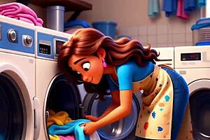 ai generated milf teen anal fuck in laundry room