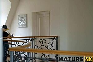 Mature Czech Blonde Cougar Seduces With Shaved Pussy Piercing