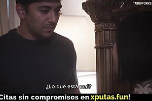 brunette latina milf sucks cock doggystyle fucked creampie spanish subs