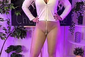 nylon club minimi diamante teases big ass in pantyhose heels at night spot